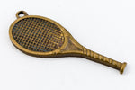 23mm Antique Brass Tennis Racket Charm #CHC075-General Bead