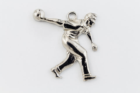20mm Silver Bowling Charm #CHC091-General Bead