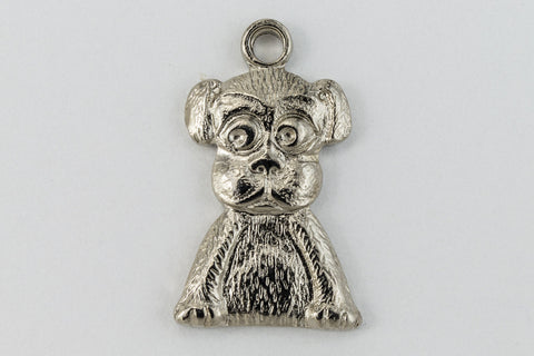 15mm Silver Puppy Charm #CHC127-General Bead