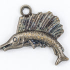 12mm Antique Silver Sailfish Charm (2 Pcs) #CHC165-General Bead