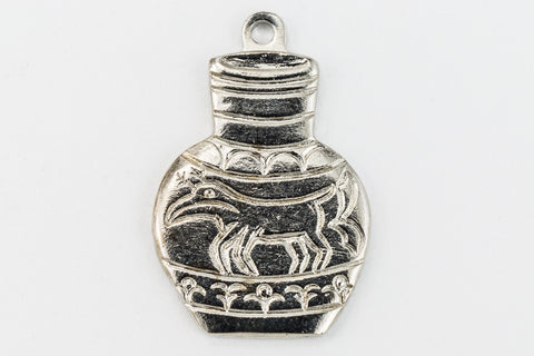 16mm Silver Decorative Jar Charm (2 Pcs) #CHC232-General Bead