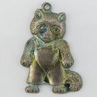 20mm Antique Silver Kitten in Overalls Charm #CHD121-General Bead