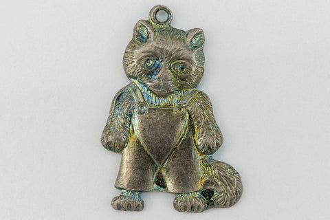 20mm Antique Silver Kitten in Overalls Charm #CHD121-General Bead
