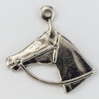 14mm Silver Horse Head Charm (2 Pcs) #CHD138-General Bead