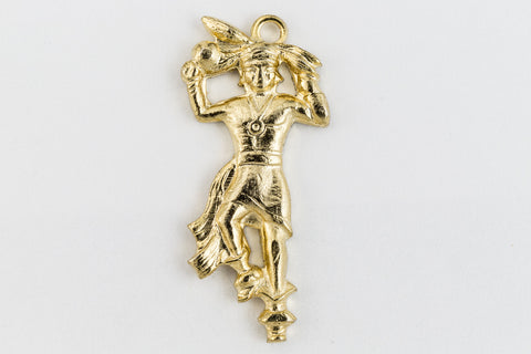 23mm Gold Native American Dancer Charm #CHD198-General Bead