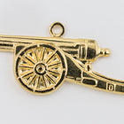 25mm Gold Cannon Charm #CHE092-General Bead