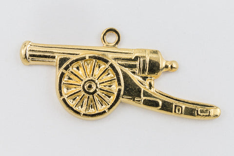 25mm Gold Cannon Charm #CHE092-General Bead