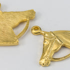 14mm Gold Horse Head Charm (2 Pcs) #CHE138-General Bead