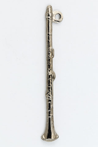 27mm Silver Clarinet Charm #CHD168-General Bead