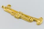 27mm Gold Trumpet Charm #CHE174-General Bead