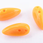 4mm x 11mm Tangerine 2 Hole Czech Glass Preciosa Chilli Beads #CHILLI002-General Bead