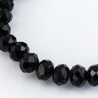 15.75" Strand 4mm x 6mm Jet Faceted Rondelle #CHR005-General Bead
