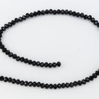 15.75" Strand 4mm x 6mm Jet Faceted Rondelle #CHR005-General Bead