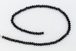 15.75" Strand 4mm x 6mm Jet Faceted Rondelle #CHR005-General Bead