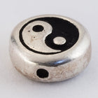 8mm Antique Silver Tierracast Yin Yang Coin Bead (10 Pcs) #CK301-General Bead