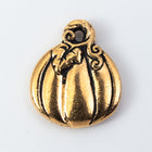 18mm Antique Gold TierraCast Pewter Pumpkin Charm 94-2560-26