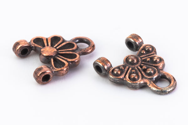 14mm Antique Copper TierraCast Oasis Stitch-in Link (20 Pcs