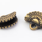 15mm Antique Brass TierraCast Crescent Crimp End (20 Pcs) #CK857