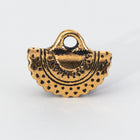 15mm Antique Gold TierraCast Crescent Crimp End (20 Pcs) #CK857