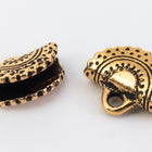 15mm Antique Gold TierraCast Crescent Crimp End (20 Pcs) #CK857