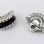 15mm Antique Silver TierraCast Crescent Crimp End (20 Pcs) #CK857