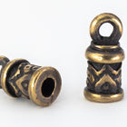 2mm Antique Brass TierraCast Temple Cord End (20 Pcs) #CK867