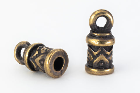 2mm Antique Brass TierraCast Temple Cord End (20 Pcs) #CK867