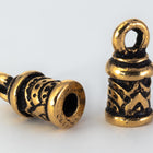 2mm Antique Gold TierraCast Temple Cord End (20 Pcs) #CK867