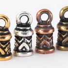 2mm Antique Gold TierraCast Temple Cord End (20 Pcs) #CK867