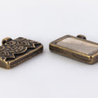 17mm Antique Brass TierraCast Temple Stitch-in Magnetic Clasp #CK870
