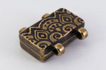 17mm Antique Brass TierraCast Temple Stitch-in Magnetic Clasp #CK870