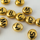 6mm x 5mm Antique Gold Tierracast Pewter Letter "Y" Bead #CKY238-General Bead