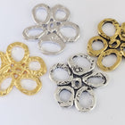 25mm Rhodium Tierracast Intermix Five Rings Link (10 Pcs) #CK454-General Bead