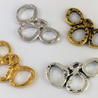 25mm Rhodium Tierracast Intermix 3 Rings Link (20 Pcs) #CK456-General Bead