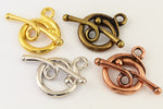17mm Bright Gold Tierracast Pewter Renaissance Toggle Clasp #CK513-General Bead