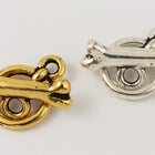 10mm Antique Gold Tierracast Pewter "Spot" Clasp (15 Sets) #CK520-General Bead