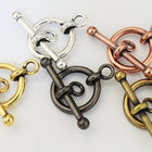 3/8" Antique Gold Tierracast Pewter Anna Clasp #CK892