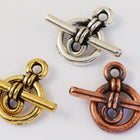 10mm Antique Gold Tierracast Pewter Wrapped Toggle Clasp #CK048-General Bead