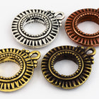 17.5mm Antique Brass Tierracast Pewter Sunburst Toggle Clasp #CK074-General Bead