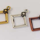 18mm Antique Gold Tierracast Pewter Deco Diamond Toggle Clasp #CK529-General Bead