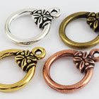 17mm Antique Gold Tierracast Pewter Leaf Toggle Clasp #CK530-General Bead