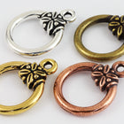 17mm Antique Copper Tierracast Pewter Leaf Toggle Clasp #CK530-General Bead