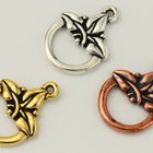 14mm Antique Copper Tierracast Pewter 3 Leaf Toggle Clasp #CK541-General Bead