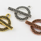 5/8" Antique Copper Tierracast Pewter Spiral Toggle Clasp (10 Sets) #CK548-General Bead