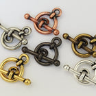 1/2" Black Tierracast Pewter Anna Clasp (10 Sets) #CK553-General Bead