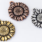 18mm Antique Gold TierraCast Sunflower Drop (20 Pcs) #CK563-General Bead
