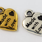 13mm Antique Silver Tierracast Made With Love Drop #CK571-General Bead