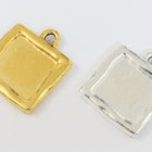 21mm Gold Tierracast Simple Square Drop Frame #CK587-General Bead
