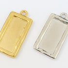 31mm Gold Tierracast Simple Rectangle Drop Frame #CK589-General Bead