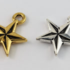 18mm Antique Gold Tierracast Nautical Star Drop #CK591-General Bead